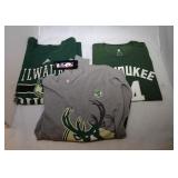 3 Milwaukee Bucks Youth L14/16 t-shirts with #34