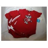 3 Wisconsin Badgers Kids 3/6M onesies