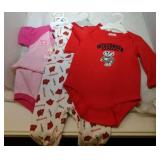 3 Wisconsin Badgers Kids 6/9M apparelt - 2 pc pink