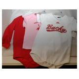 3 Wisconsin Badgers Kids 24M apparel - one pink
