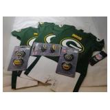 6 Green Bay Packers Kids items - 0/3M three
