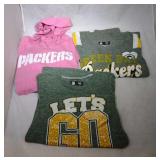 3 Green Bay Packers Girls 6/6X shirts