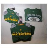 3 Green Bay Packers Kids M5/6 shirts - two long