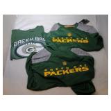 3 Green Bay Packers Kids M5/6 shirts - two long