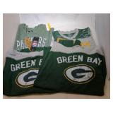 4 Green Bay Packers Girls shirts - two L14/16