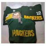 3 Green Bay Packers Youth XL18 t-shirts - two #12