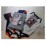 6 Chicago Bears Kids items 0/3M - four onesies,