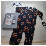 3 Chicago Bears Kids items - 3M onesie, 3/6M