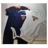 3 Chicago Bears Kids 6/9M - two onesies and one