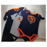 3 Chicago Bears Kids 12M - two onesies and one