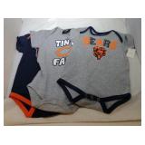 3 Chicago Bears Kids 18M onesies