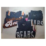 3 Chicago Bears Girls 6/6X shirts - one long