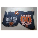 2 Chicago Bears Girls 6/6X t-shirts