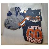 3 Chicago Bears Girls M7/8 shirts - one zippered