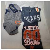 3 Chicago Bears Girls M7/8 shirts - one hooded