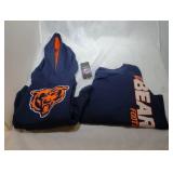 2 Chicago Bears Kids S4 hooded sweatshirt and long