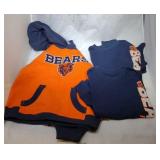 3 Chicago Bears Kids M5/6 shirts - two long sleeve