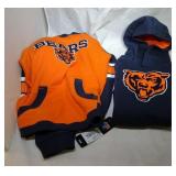 2 Chicago Bears Kids L7 hooded sweatshirts