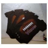 3 Minnesota Vikings Kids 0/3M onesies