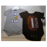 2 Minnesota Vikings Kids 3/6M onesies
