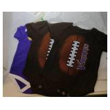3 Minnesota Vikings Kids 6/9M onesies
