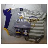 3 Minnesota Vikings Kids 12M onesies and 2 pack