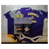 3 Minnesota Vikings Kids 12M onesies and 2 pack