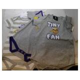 3 Minnesota Vikings Kids 18M onesies