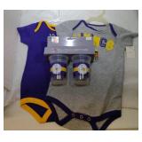 2 Minnesota Vikings Kids 18M onesies and 2 pack