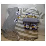 2 Minnesota Vikings Kids 18M onesies and 2 pack