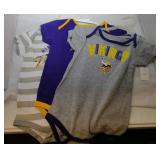 3 Minnesota Vikings Kids 24M onesies