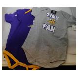 3 Minnesota Vikings Kids 24M onesies