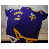 2 Minnesota Vikings Kids 24M onesies
