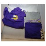 3 Minnesota Vikings Kids M5/6 shirts - one long