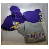 3 Minnesota Vikings Kids M5/6 shirts - one long