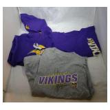 3 Minnesota Vikings Kids L7 shirts - one hooded
