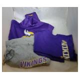 3 Minnesota Vikings Kids L7 shirts - one hooded