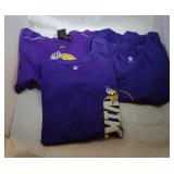 3 Minnesota Vikings Youth M10/12 shirts - one