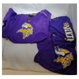 3 Minnesota Vikings Youth L14/16 shirts - one