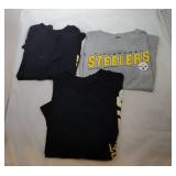 3 Pittsburgh Steelers Kids M5/6 shirts - two long