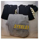 3 Pittsburgh Steelers Youth M10/12 shirts - two