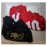 3 San Francisco 49ers Youth L14/16 jerseys - two