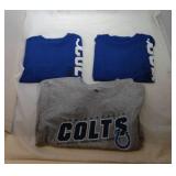 3 Indianapolis Colts Kids S4 shirts - two long