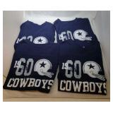 4 Dallas Cowboys Youth L12/14 long sleeve shirts
