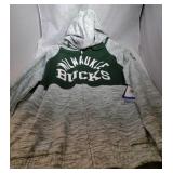Milwaukee Bucks Ladies Large hooded zippered
