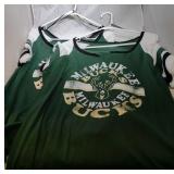 2 Milwaukee Bucks Ladies 2XL cut neck shirts