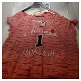 2 Chicago Bulls Ladies XL stressed shirts