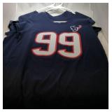 2 Houston Texans Ladies #99 Watt t-shirts - Large