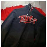3 Minnesota Twins Ladies Small shirts - one hooded