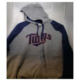 Minnesota Twins MENS Large hooded zippered